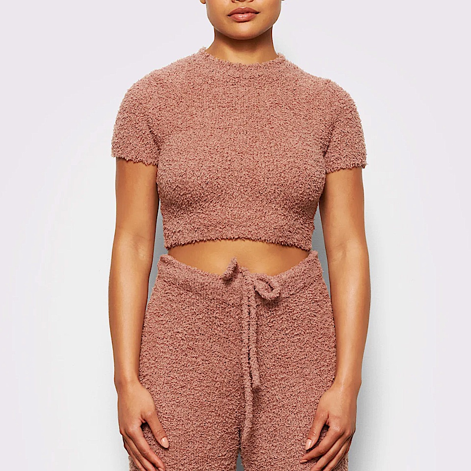Skims Rose Clay Teddy T Shirt Size Xxs/Xs